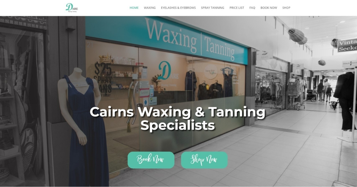seo cairns web design for dare waxing and tanning