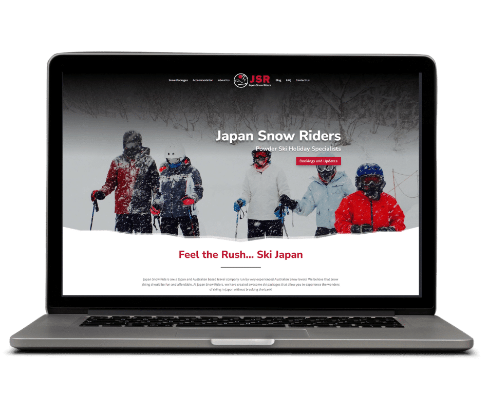 Cairns website design for Japan Snow Riders