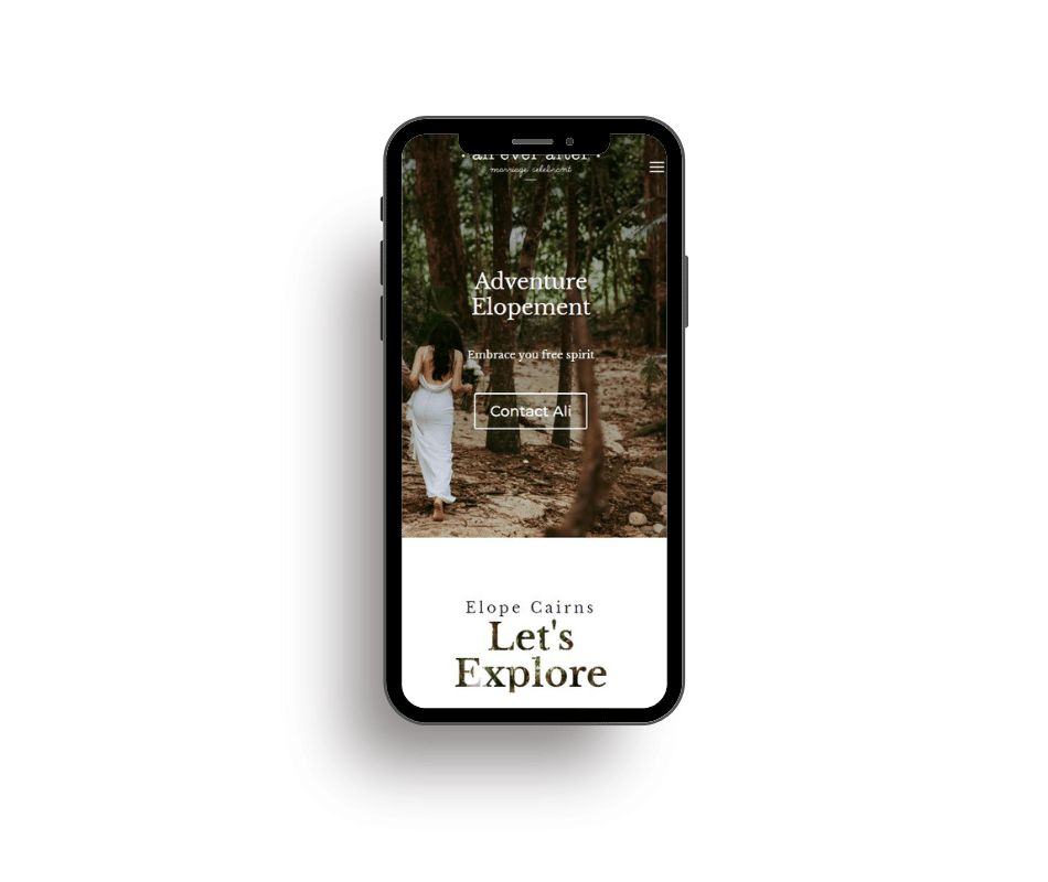 Mobile website design for a local Cairns Marriage Celebrant