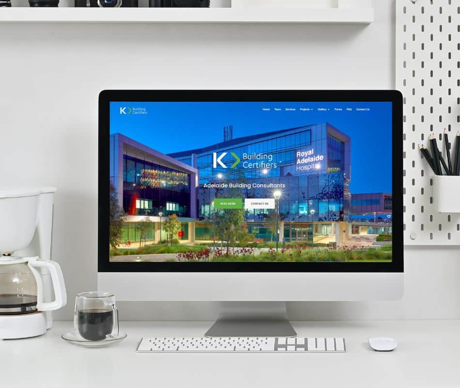 KD Building Certifiers Website Homepage for Adelaide Web Design Portfolio