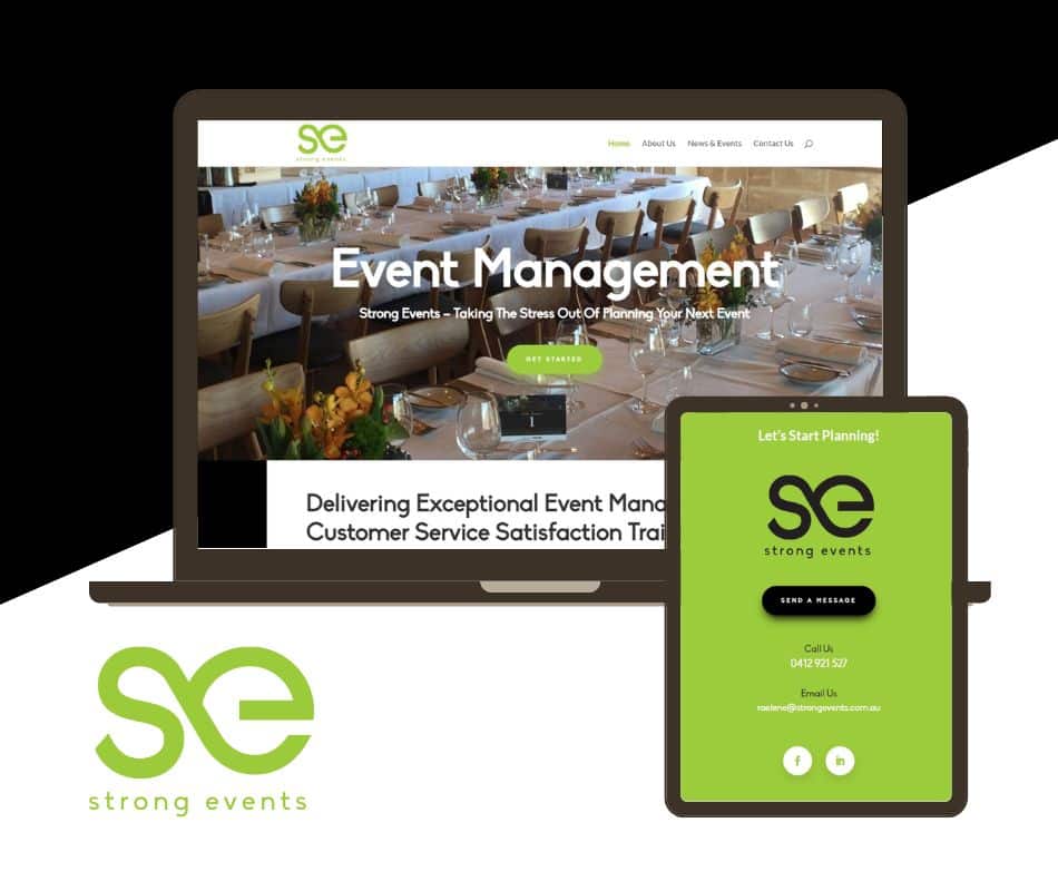 Stong Events Logo & Web Design Cairns Portfolio