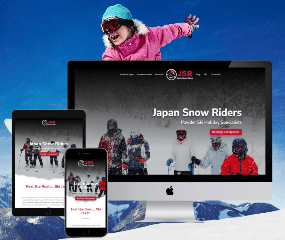 Japan Snow Riders new website design