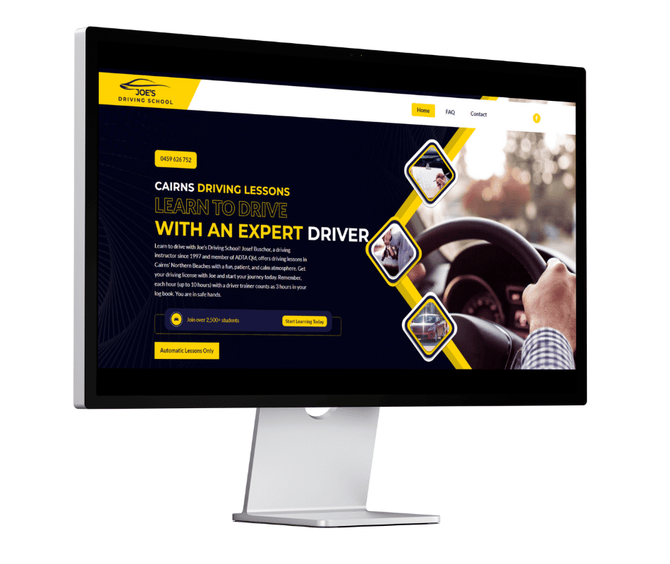 Joe's Driving School Cairns Website Design project