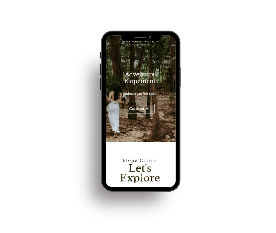 A mobile example of a professional web design in Cairns