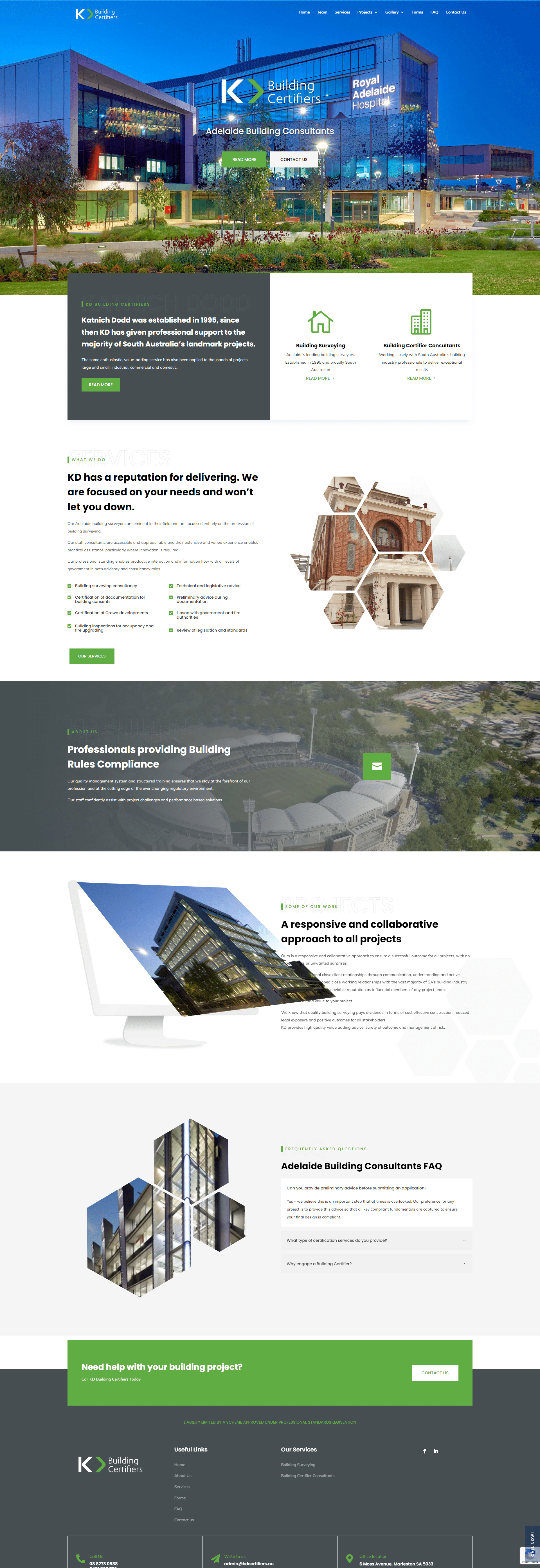 Cairns web developer design showcasing homepage